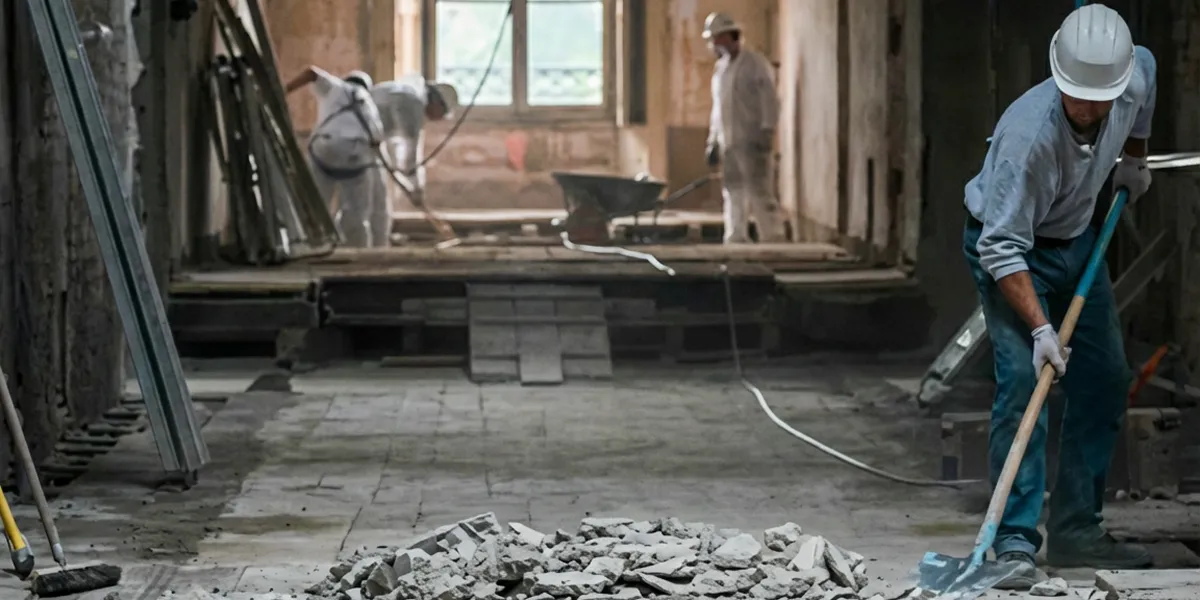 fire damage restoration professionals performing structural cleanup and restoration after a fire in Savannah, GA